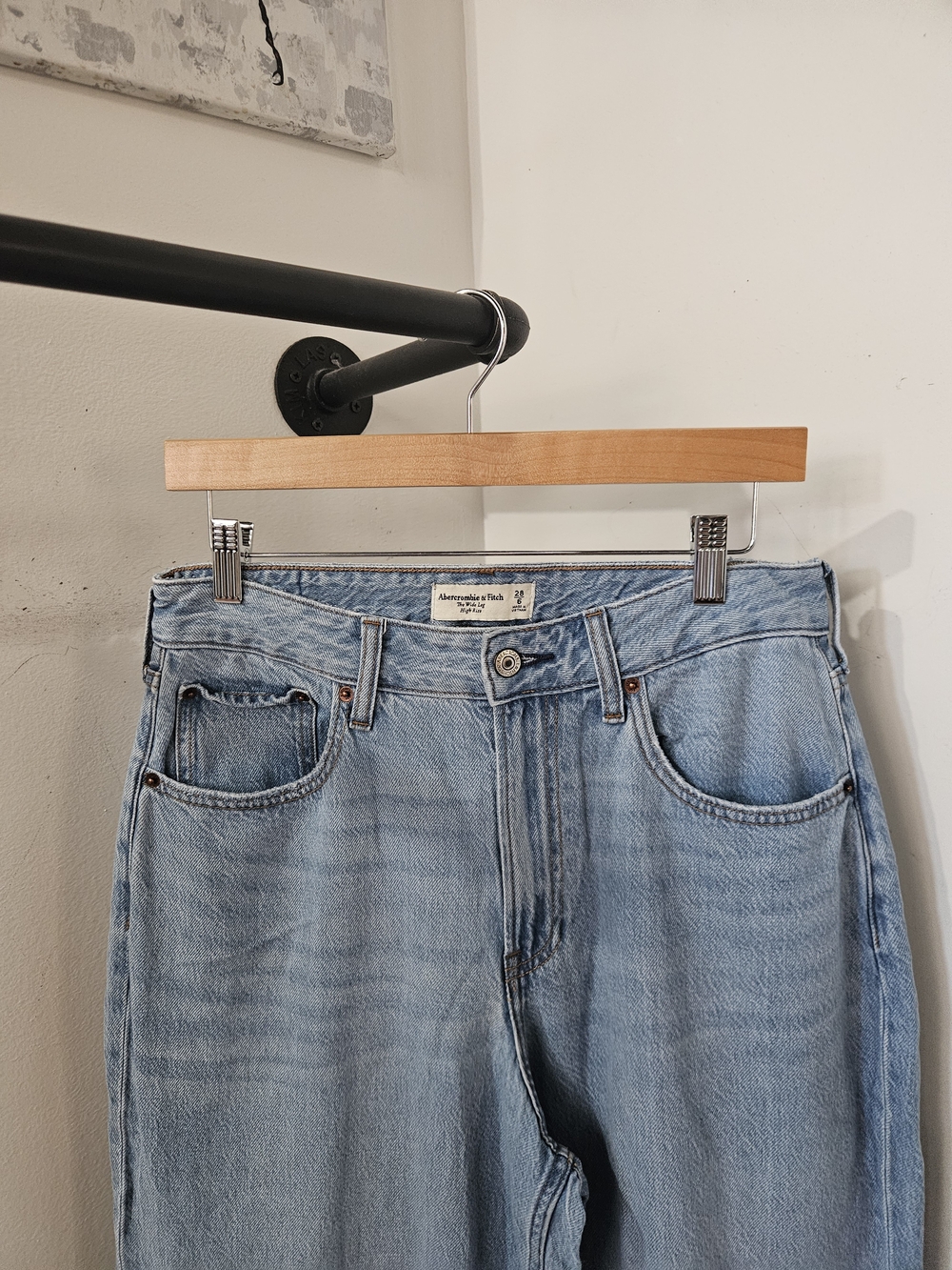 Abercrombie & Fitch The Wide-Leg High Rise Jeans Curve Love - Picture 2 of 5